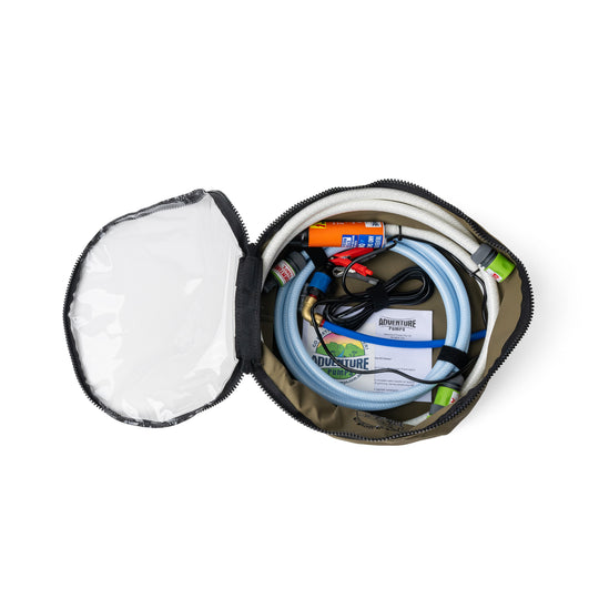 Universal 12V Water Transfer Pump Kit Bundle (WITH Canvas Bag)