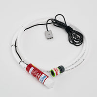 The Adventure Pumps Essentials Pump Kit – Power Accessory Compatible features a white hose with a red and white tube, connected to a black cable with a gray Anderson Plug—perfect for efficient water transfer.