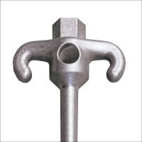 A close-up of a Big Dog™ Screw In Peg, made from silver aluminum alloy with a central hex head and two curved hooks, shown against a plain white background.